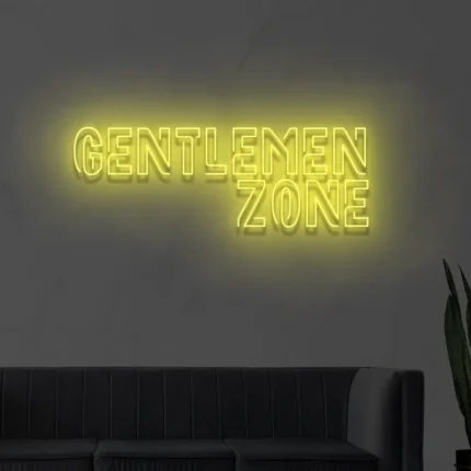 Neon barber "Gentlemen zone"