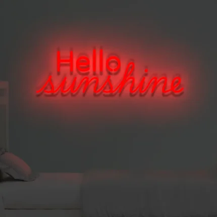 Neonowy napis Hello Sunshine