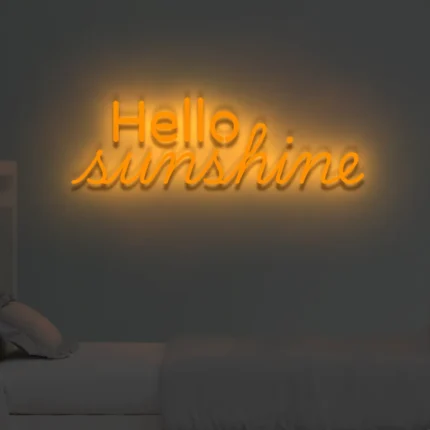 Neonowy napis Hello Sunshine