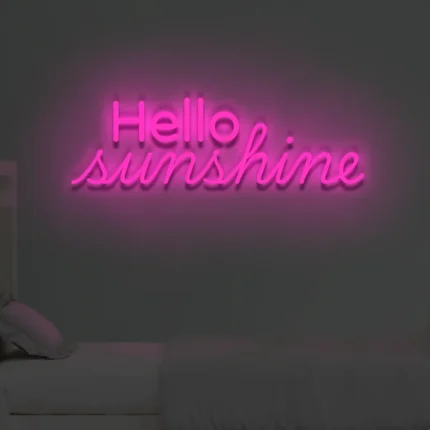 Neonowy napis Hello Sunshine