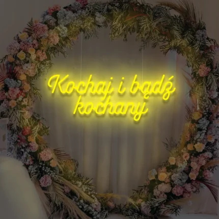 Napis LED Kochaj i bądź kochany