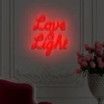 Neonowy napis Love & Light