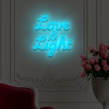Neonowy napis Love & Light