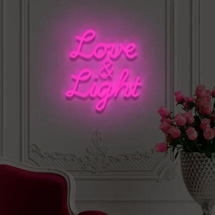 Neonowy napis Love & Light
