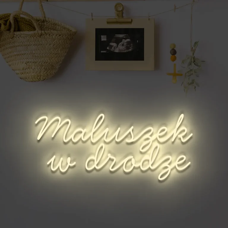 Ledowy napis Maluszek w drodze