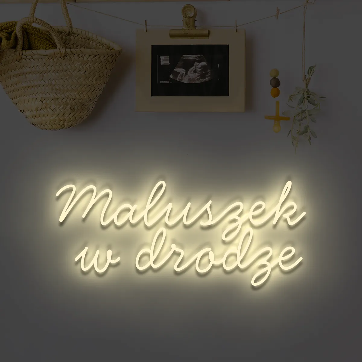 Ledowy napis Maluszek w drodze Ledowy napis Maluszek w drodze