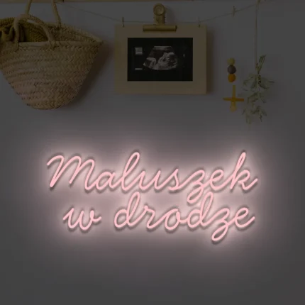 Ledowy napis Maluszek w drodze