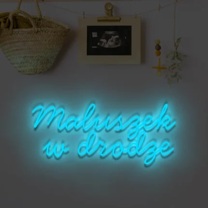 Ledowy napis Maluszek w drodze