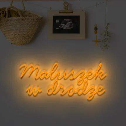 Ledowy napis Maluszek w drodze