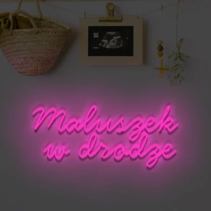 Ledowy napis Maluszek w drodze