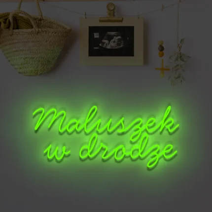 Ledowy napis Maluszek w drodze