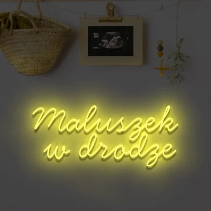 Ledowy napis Maluszek w drodze