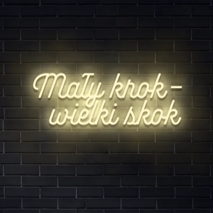Napis LED Mały krok – wielki skok