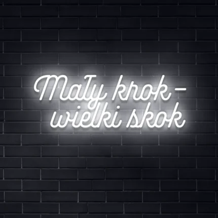 Napis LED Mały krok – wielki skok