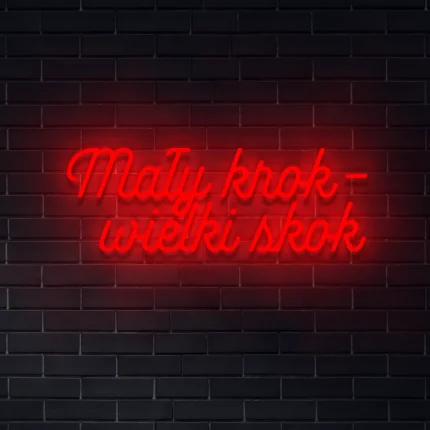 Napis LED Mały krok – wielki skok