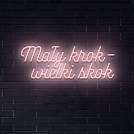 Napis LED Mały krok – wielki skok