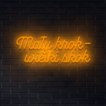 Napis LED Mały krok – wielki skok