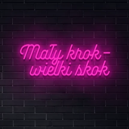 Napis LED Mały krok – wielki skok