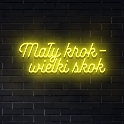 Napis LED Mały krok – wielki skok