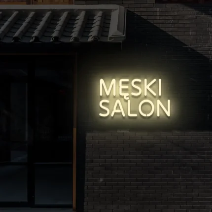 Barber neon Męski salon