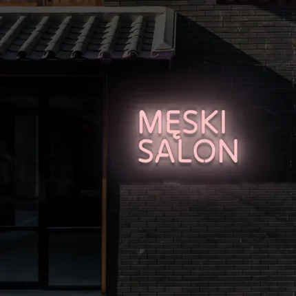 Barber neon Męski salon