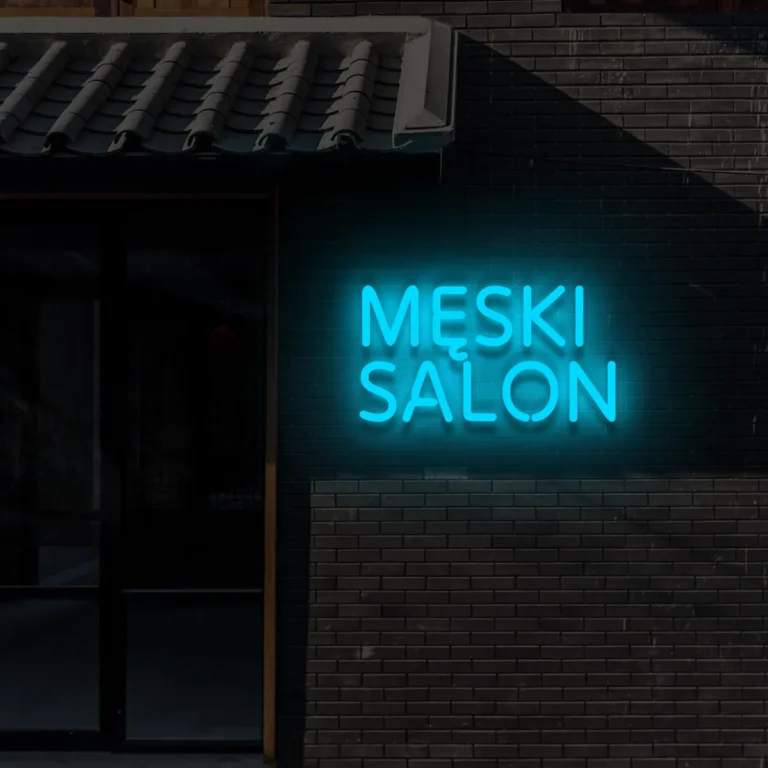 Barber neon Męski salon