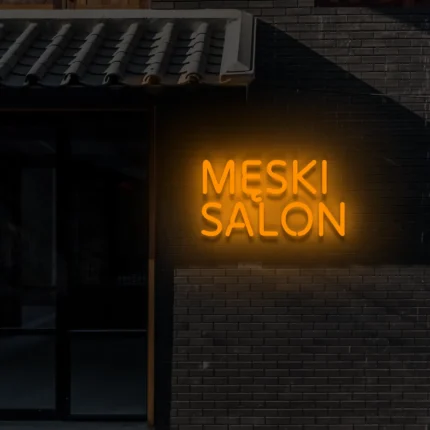 Barber neon Męski salon