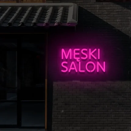 Barber neon Męski salon