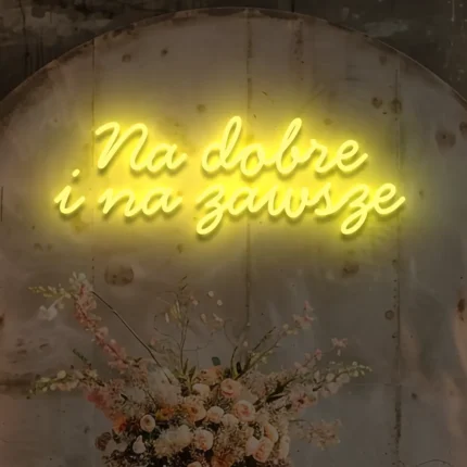 Napis LED na wesele Na dobre i na zawsze