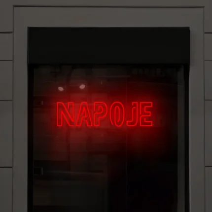 Napis LED Napoje