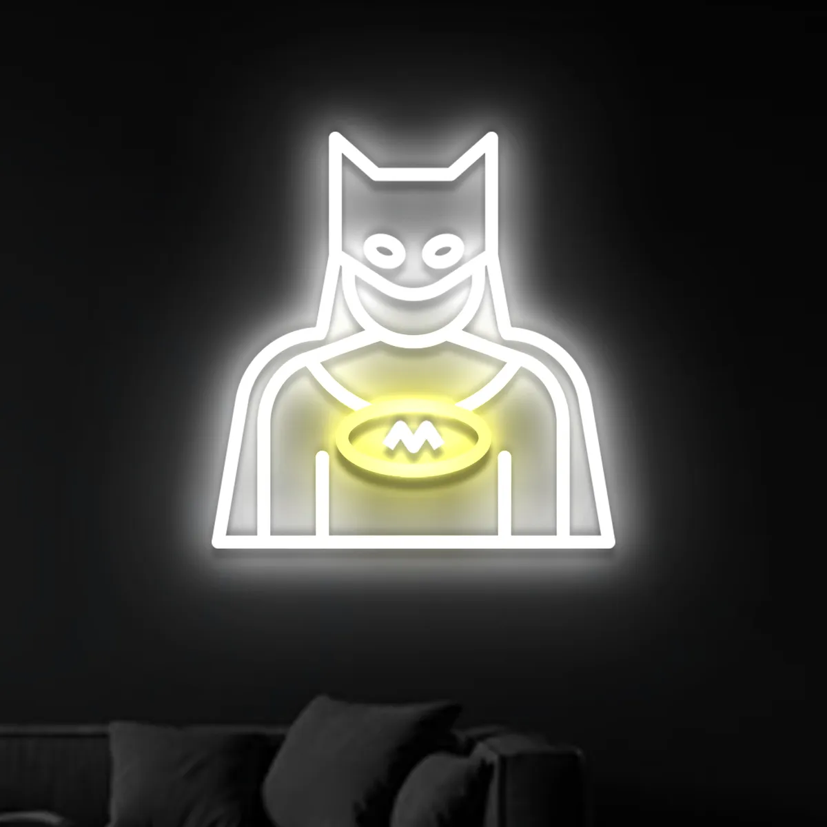 Neon-Batman-1-White-Yellow Neon Batman - obrazek 1