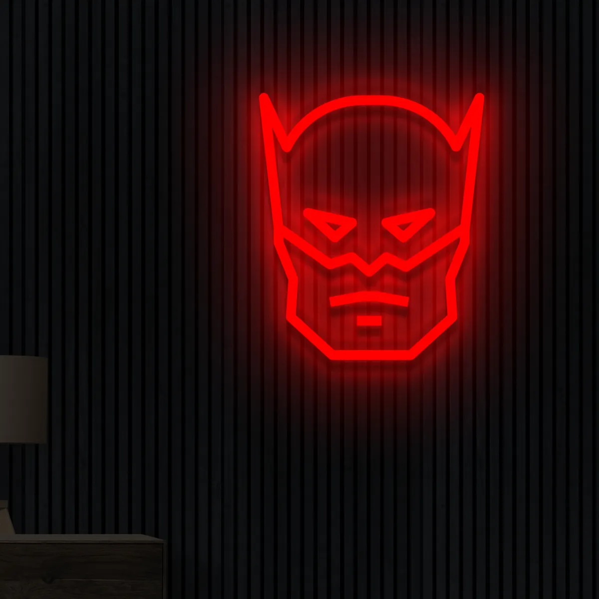Neon-Batman-3-Red Neon Batman Twarz - obrazek 1