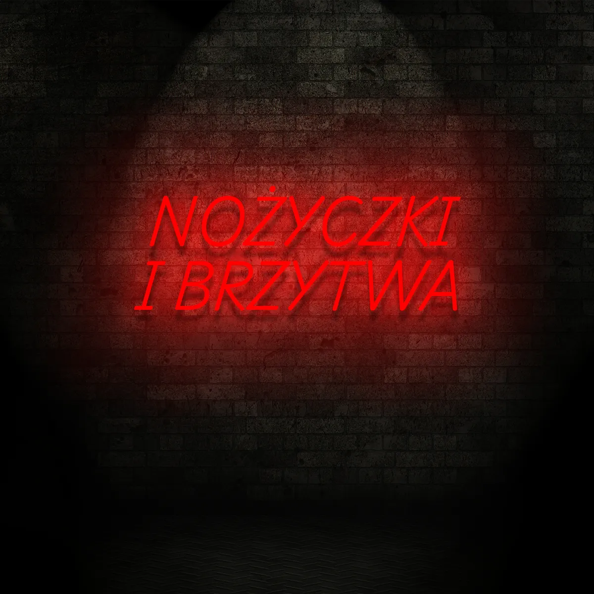 Neon dla barbershopu "Nożyczki i brzytwa" Neon dla barbershopu "Nożyczki i brzytwa"