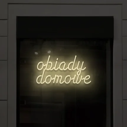 Napis LED Obiady domowe