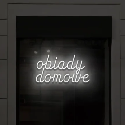 Napis LED Obiady domowe