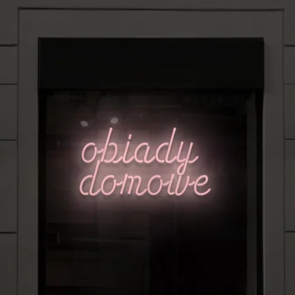 Napis LED Obiady domowe