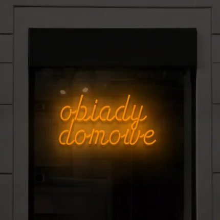Napis LED Obiady domowe
