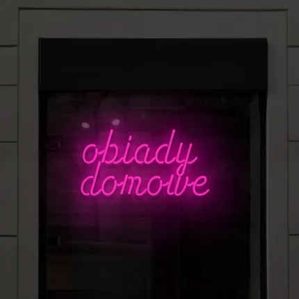 Napis LED Obiady domowe