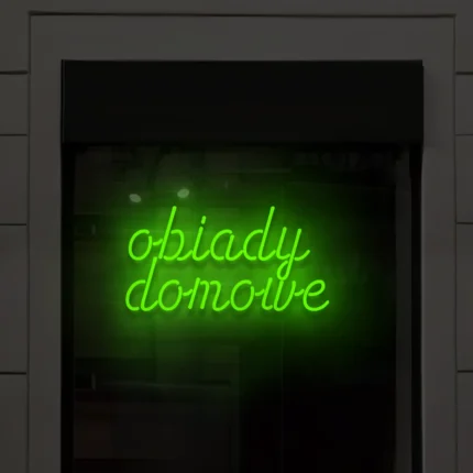 Napis LED Obiady domowe