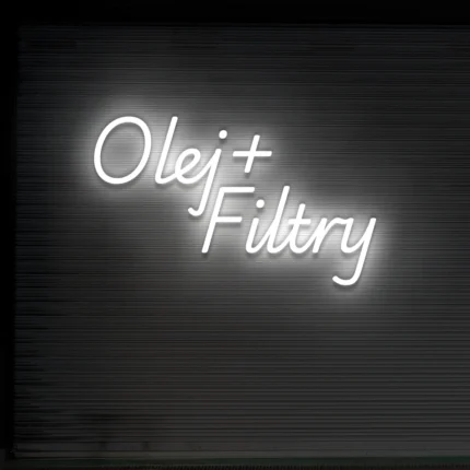 Napis neonowy Olej + Filtry