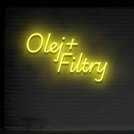 Napis neonowy Olej + Filtry