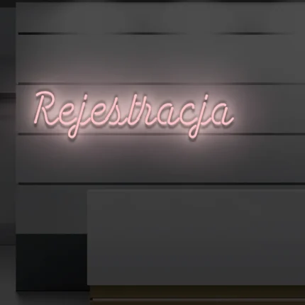 Napis LED Rejestracja