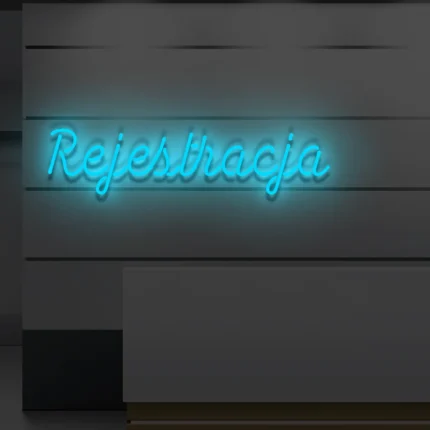 Napis LED Rejestracja