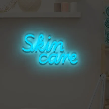 Neonowy napis Skin care
