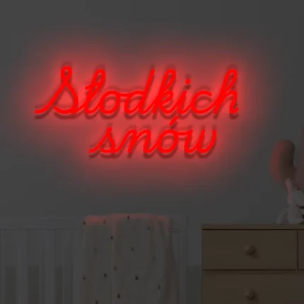 Napis LED Słodkich snów
