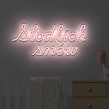 Napis LED Słodkich snów