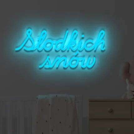 Napis LED Słodkich snów