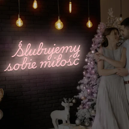 Neon na wesele Ślubujemy sobie miłość