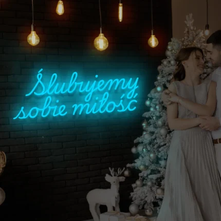 Neon na wesele Ślubujemy sobie miłość