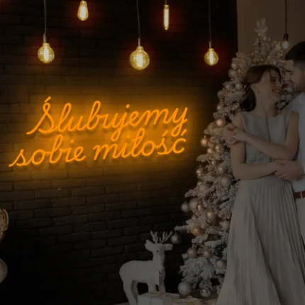 Neon na wesele Ślubujemy sobie miłość